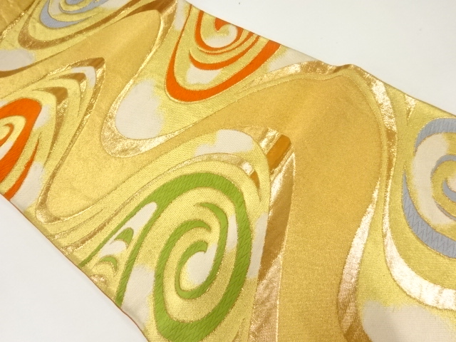 アンティーク　流水模様織出し袋帯（材料）